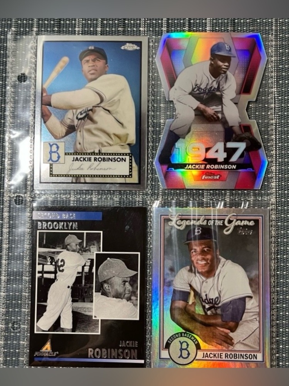 ⚾️ Panini/Topps Jackie Robinson Baseball Sports Trading Cards, Set of 4